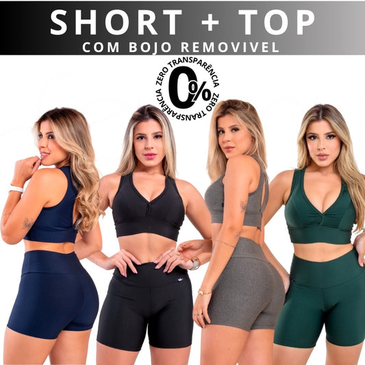 Conjunto PowerFit - Short + Top com Bojo
