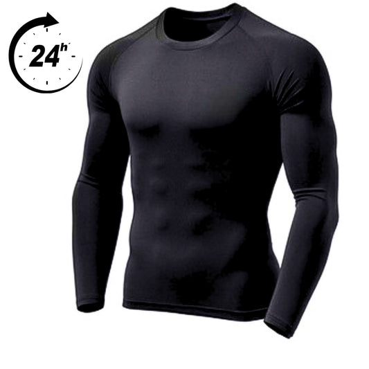 Camisa Térmica Masculina UV 50+ Segunda Pele Manga Longa para Academia