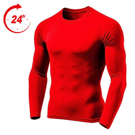 Camisa Térmica Masculina UV 50+ Segunda Pele Manga Longa para Academia