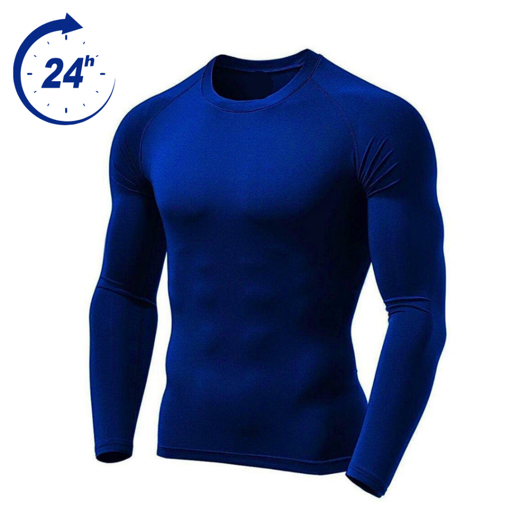 Camisa Térmica Masculina UV 50+ Segunda Pele Manga Longa para Academia