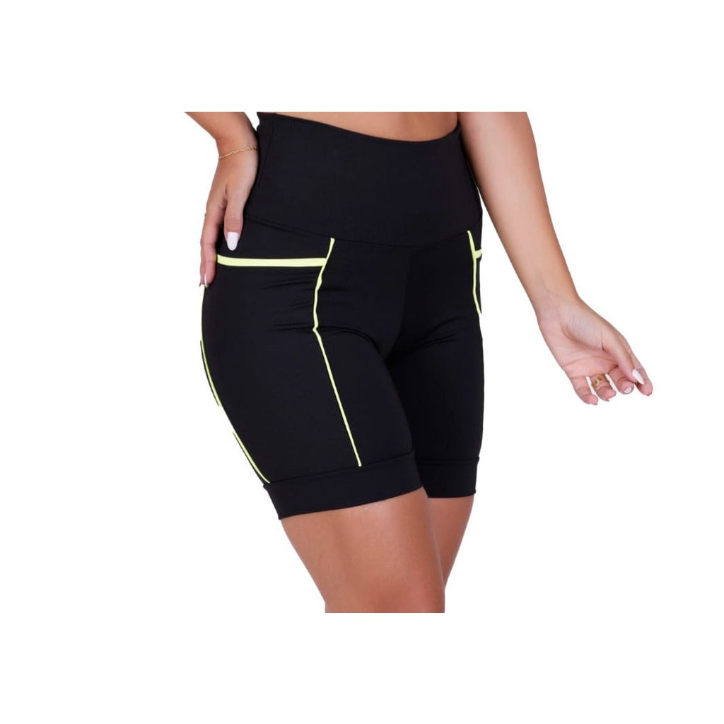 Kit PowerFit – 3 short Fitness com Bolsos e Cós Alto  ideal para Corrida