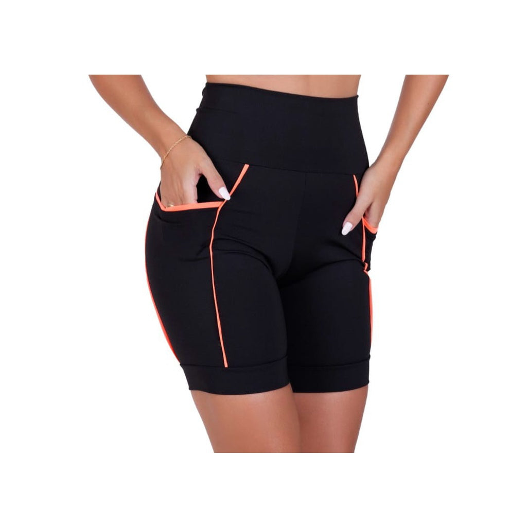 Short PowerFit – Short Fitness com Bolsos e Cós Alto  ideal para Corrida