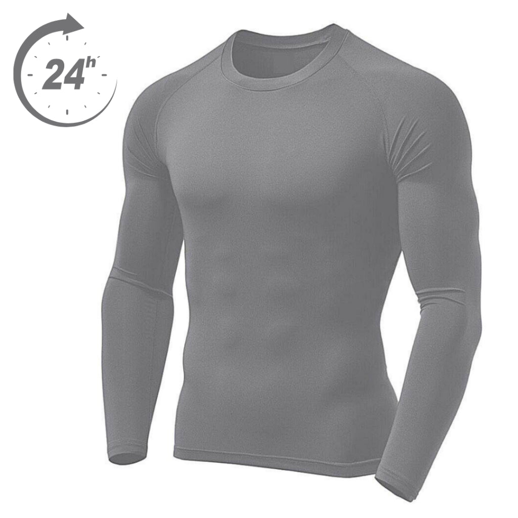 Camisa Térmica Masculina UV 50+ Segunda Pele Manga Longa para Academia