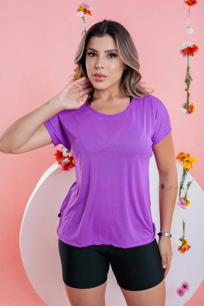 Blusa Fitness 100%  Poliamida com Micro-furinhos