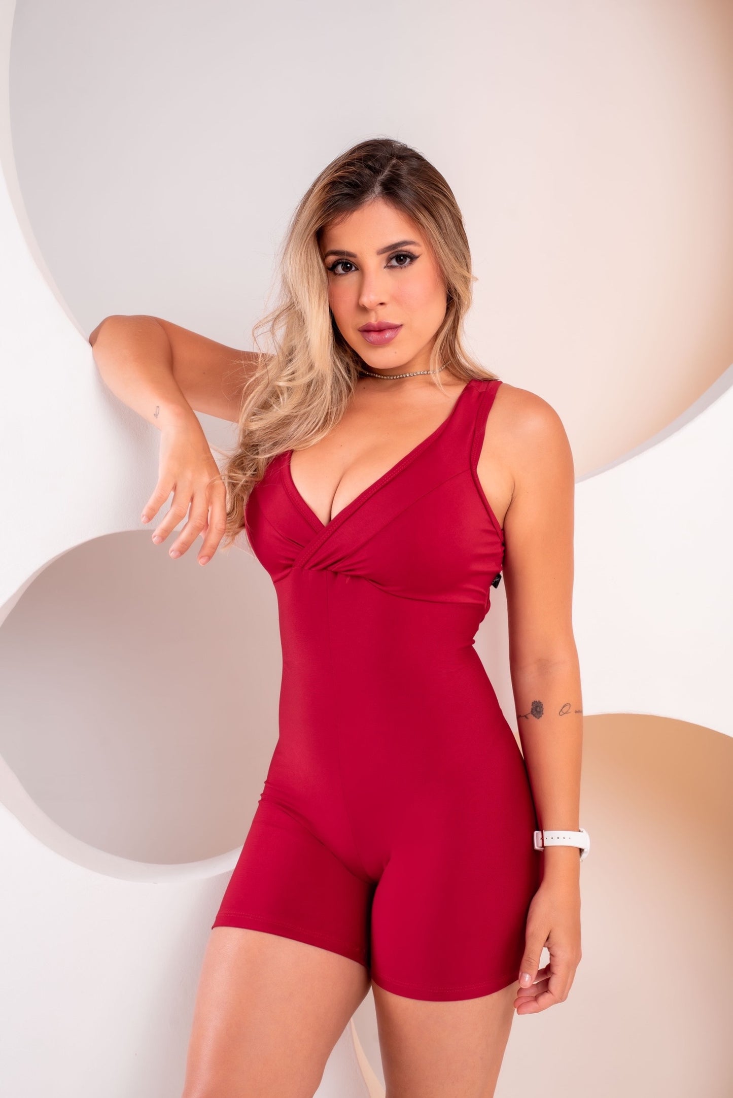 Macacão Curto Fitness com Bojo Removível