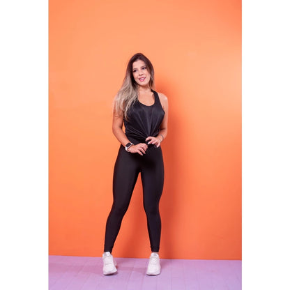 Camiseta Regata Fitness de 100% Poliamida com Micro-furinhos