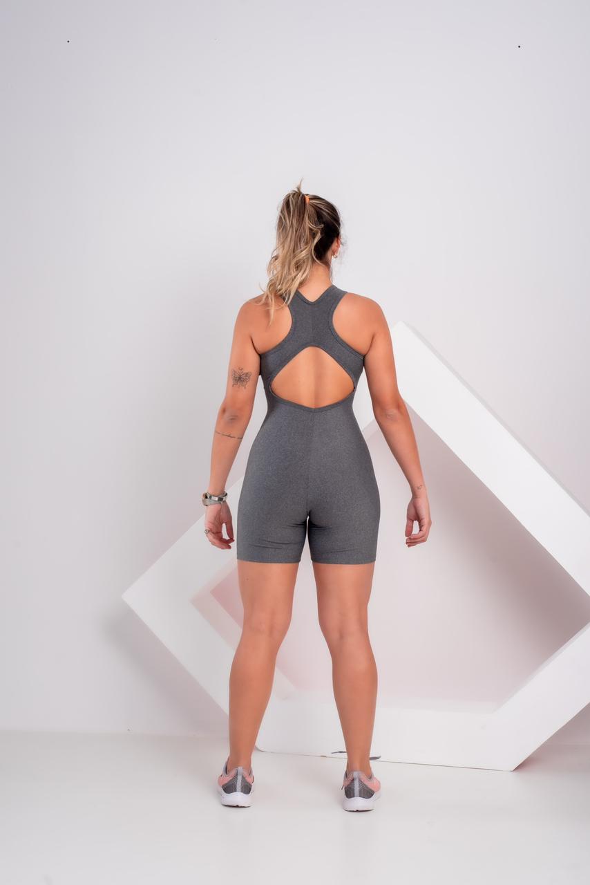 Macacão Curto Fitness com Bojo Removível