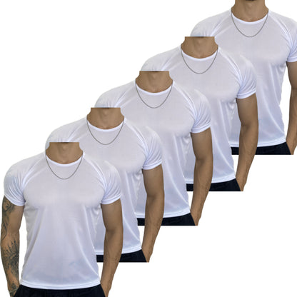 Kit 5 Camisetas Fitness Masculina
