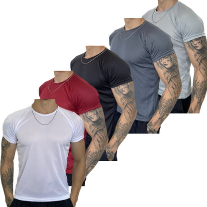 Kit 5 Camisetas Fitness Masculina