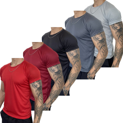 Kit 5 Camisetas Fitness Masculina